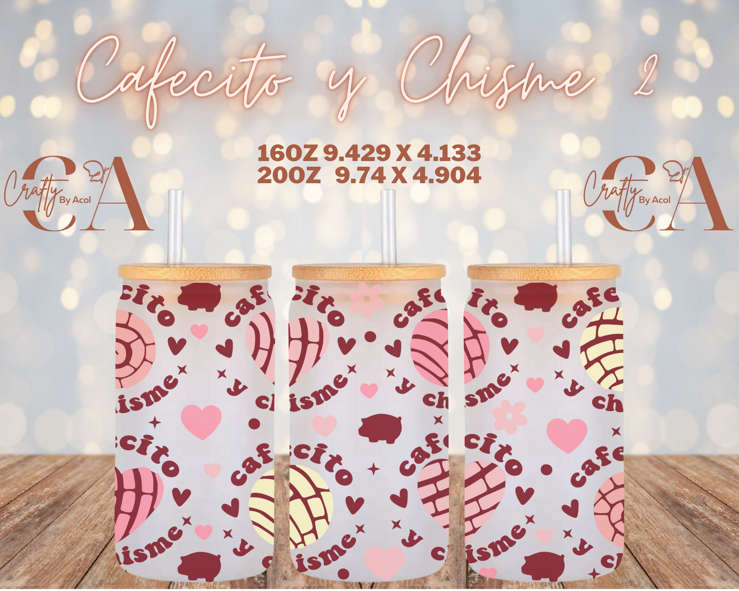 Cafecito y Chisme 2 Vinyl Can Wrap