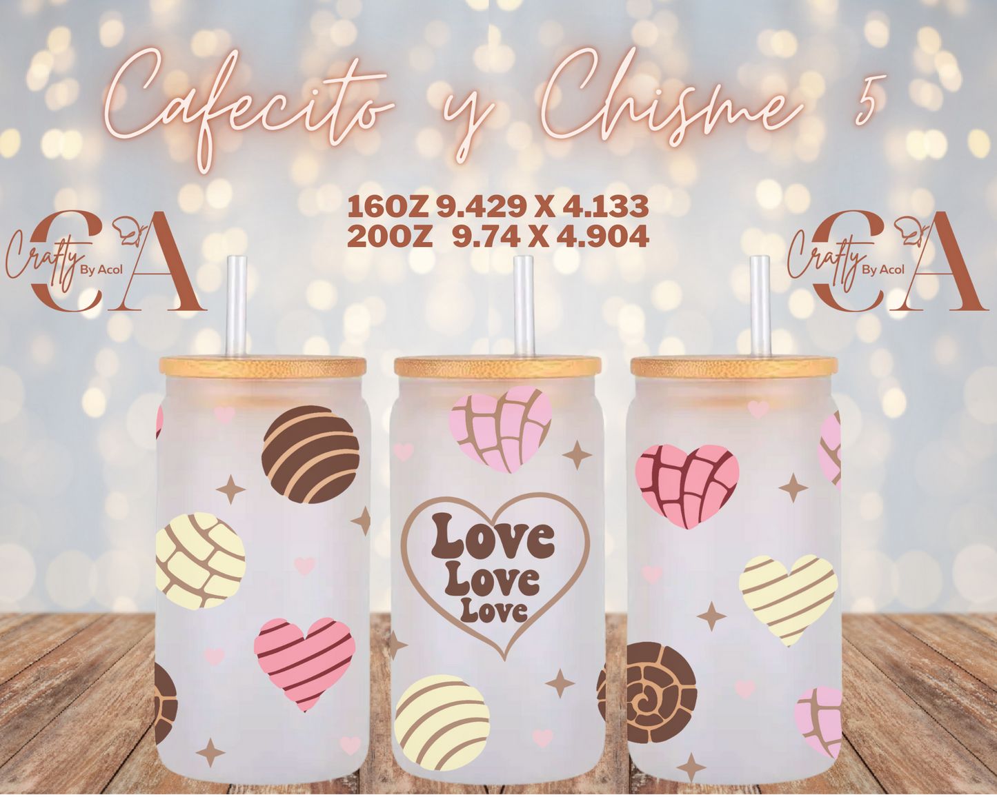 Cafecito y Chisme 5 Vinyl Can Wrap