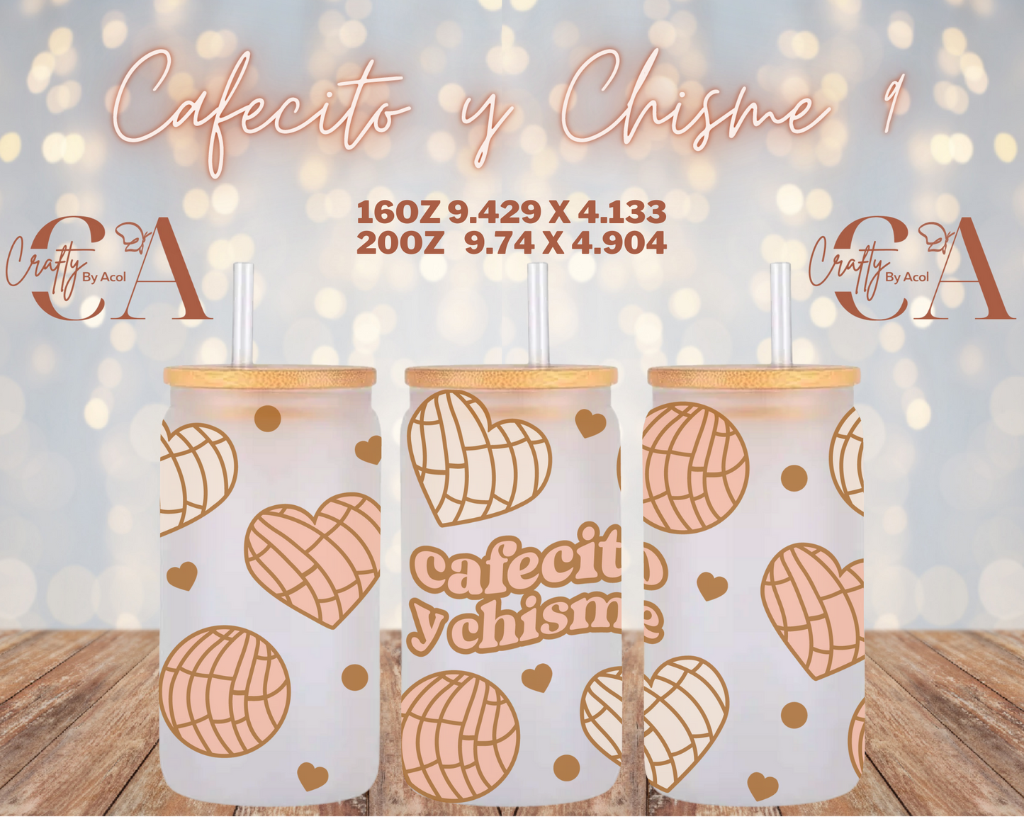 Cafecito y Chisme 9 Vinyl Can Wrap