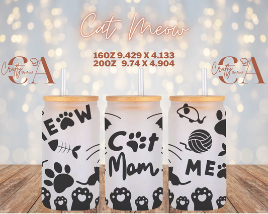 Cat Meow Vinyl Can Wrap