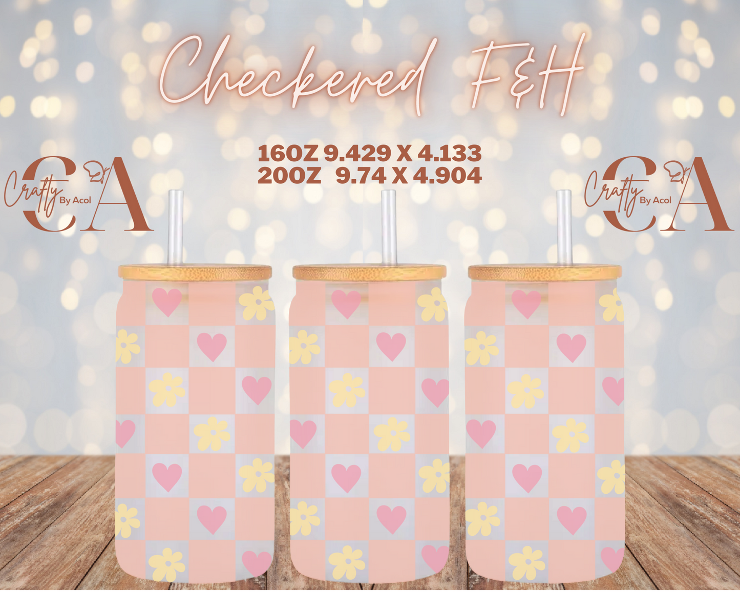 Checkered F&H Vinyl Can Wrap