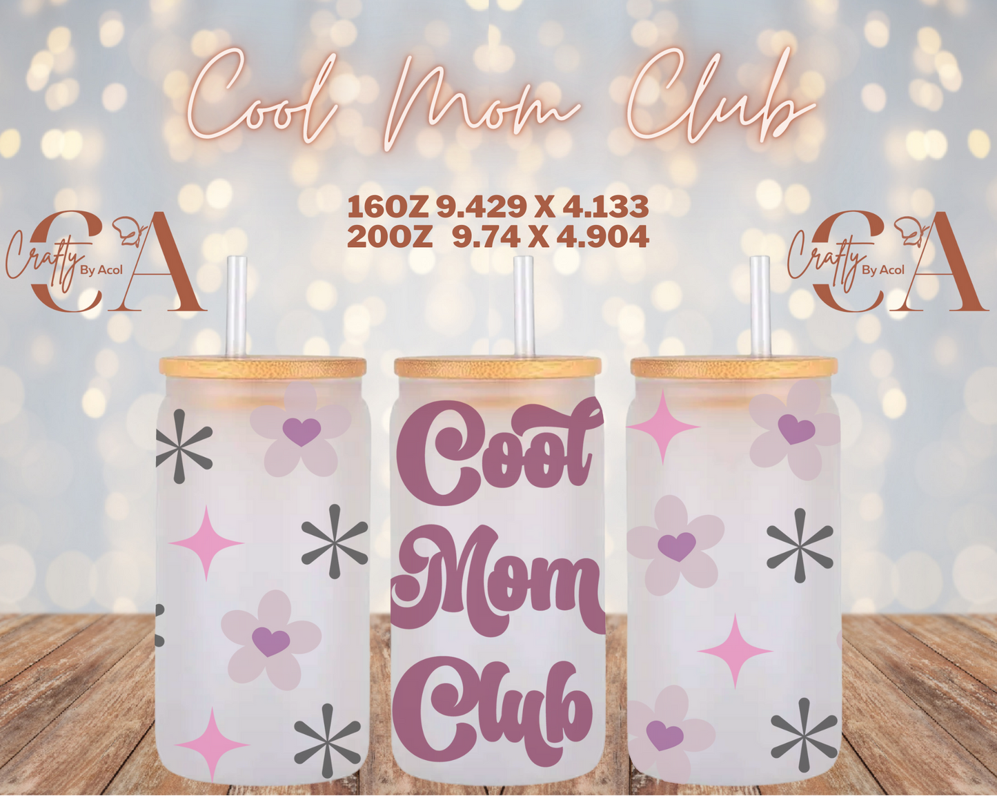 Cool Mom Club Vinyl Can Wrap