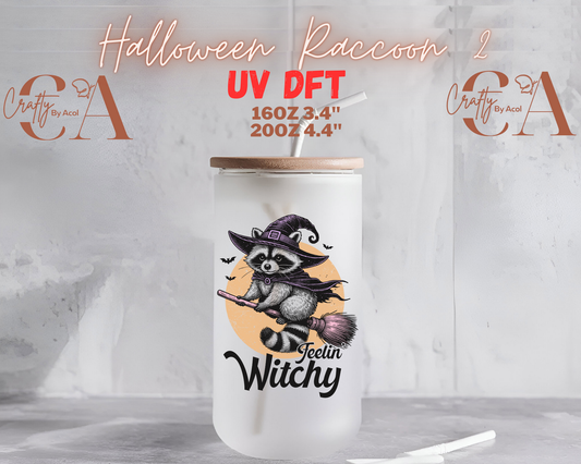 Halloween Raccoon UV DFT Decal