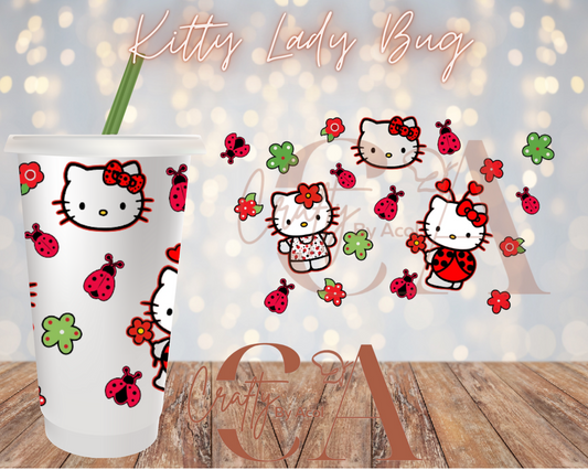 Kitty Lady Bug Vinyl Can Wrap