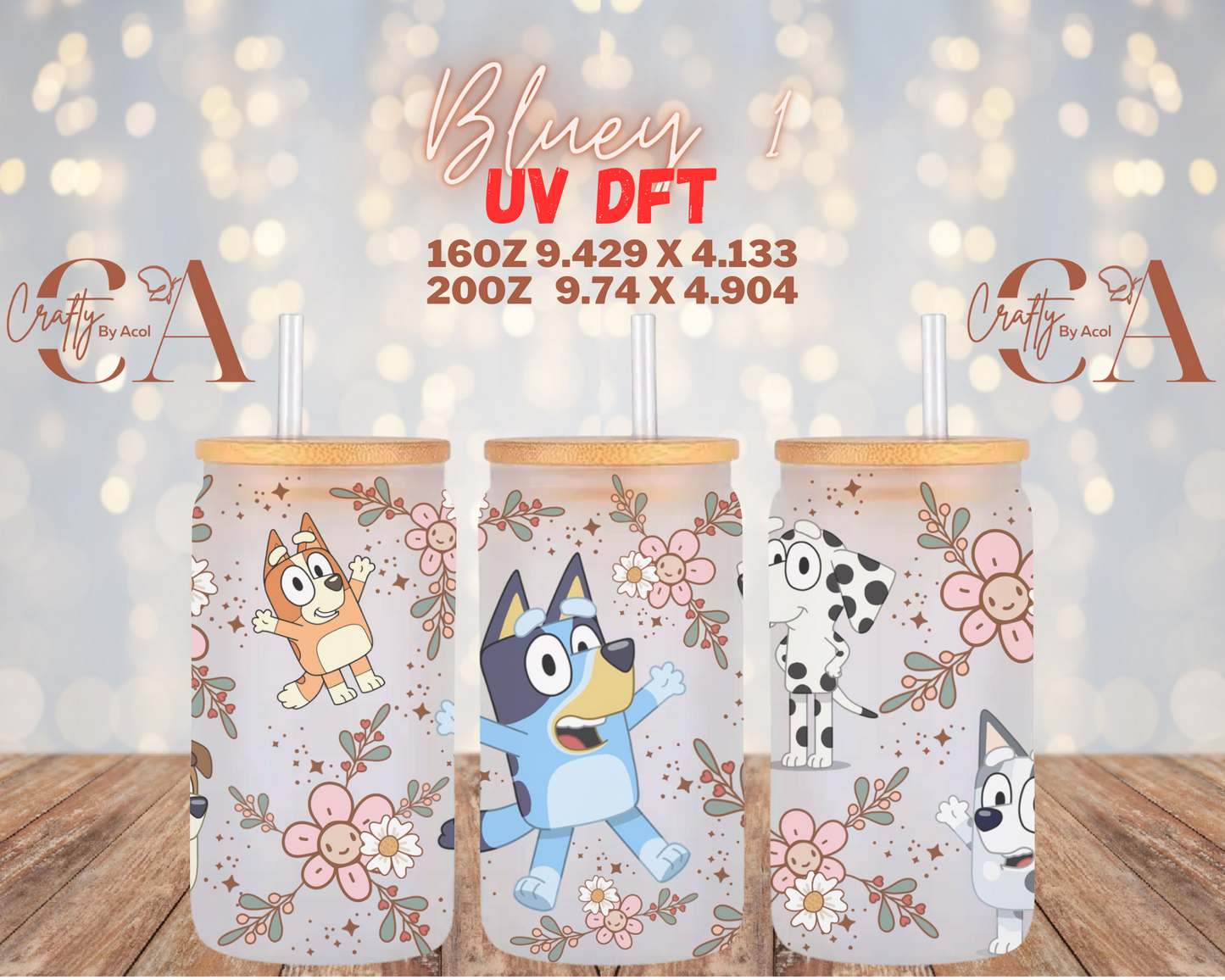 Bluey UV DFT Cup Wrap