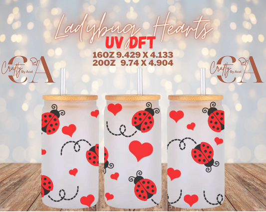 Ladybug Hearts UV DFT Cup Wrap