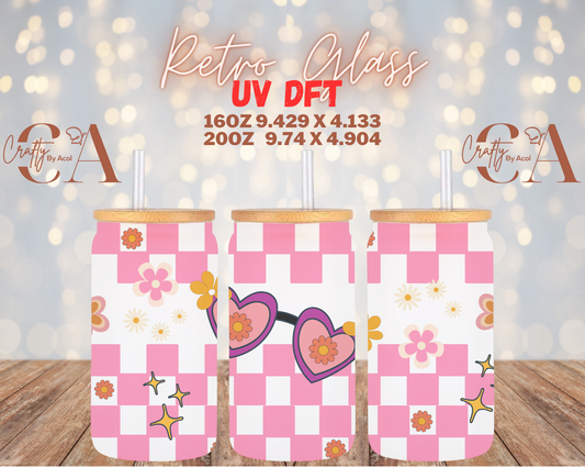 Retro Glass UV DFT Cup Wrap