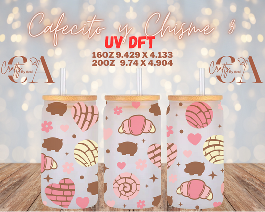 Cafecito y Chisme 3 UV DFT Cup Wrap