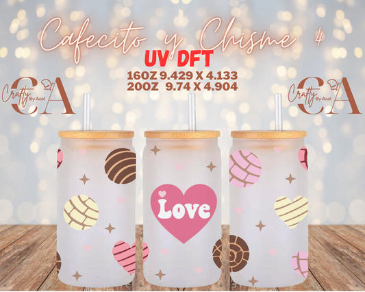 Cafecito y Chisme 4 UV DFT Cup Wrap