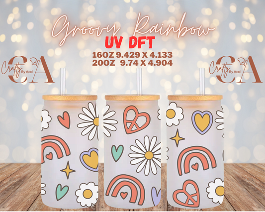 Groovy Rainbow UV DFT Cup Wrap