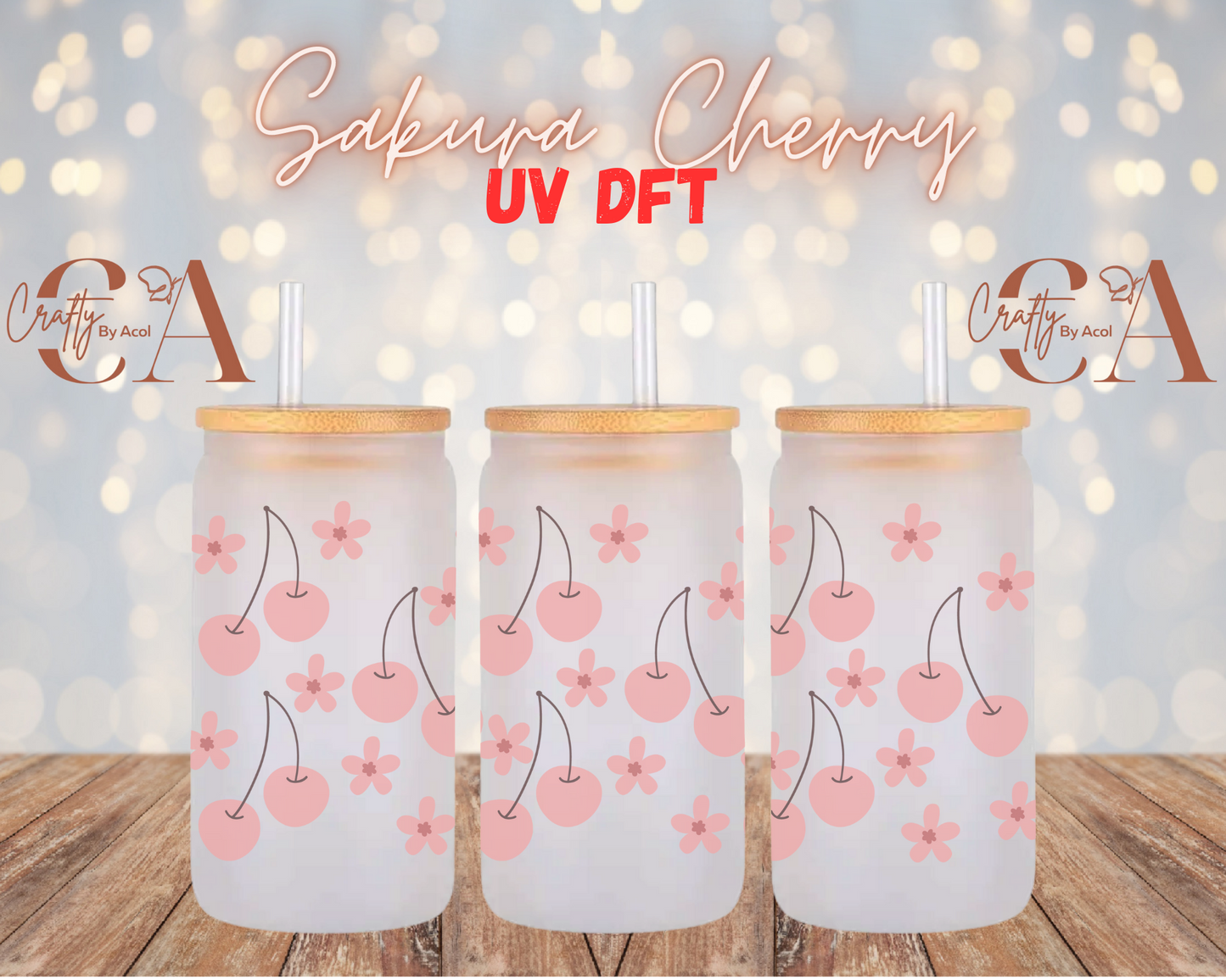 Sakura Cherry UV DFT Cup Wrap