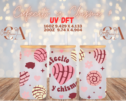 Cafecito y Chisme 6 UV DFT Cup Wrap