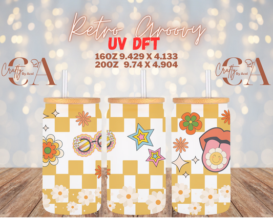 Retro Groovy UV DFT Cup Wrap