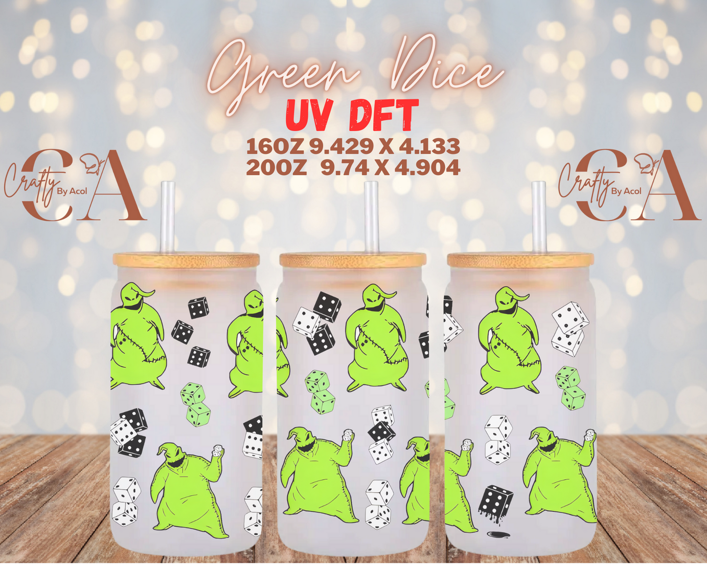 Green Dice UV DFT Cup Wrap