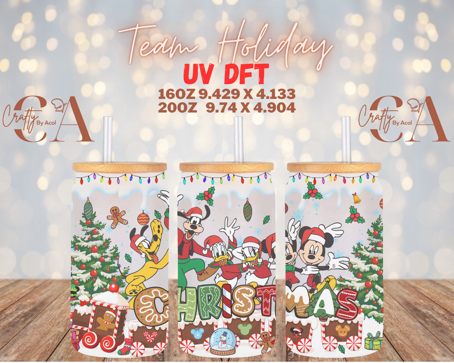 Team Holiday UV DFT Cup Wrap