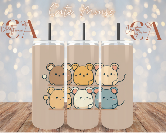 Cute Mouse Vinyl Can Wrap
