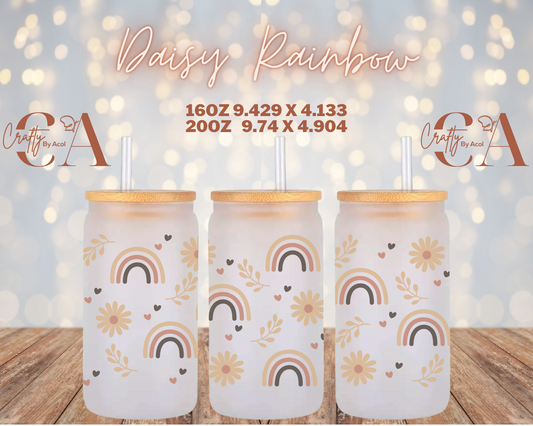 Daisy Rainbow Vinyl Can Wrap