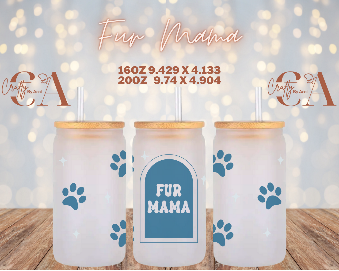 Fur Mama Vinyl Can Wrap
