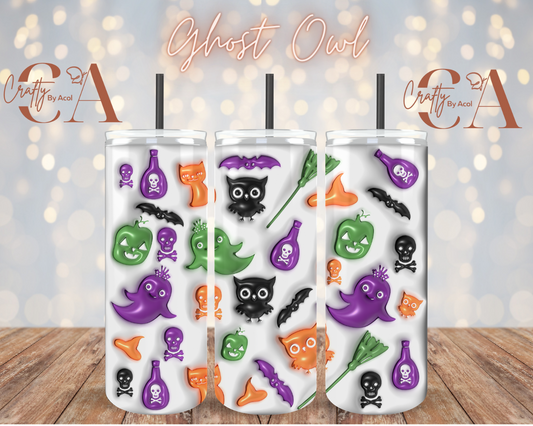 Ghost Owl Vinyl Can Wrap
