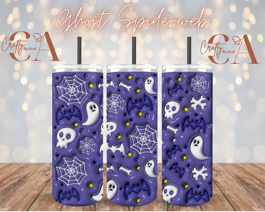 Ghost Spiderweb Vinyl Can Wrap