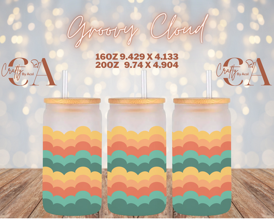 Groovy Cloud Vinyl Can Wrap