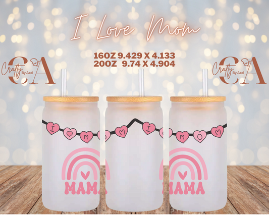 I Love Mom  Vinyl Can Wrap