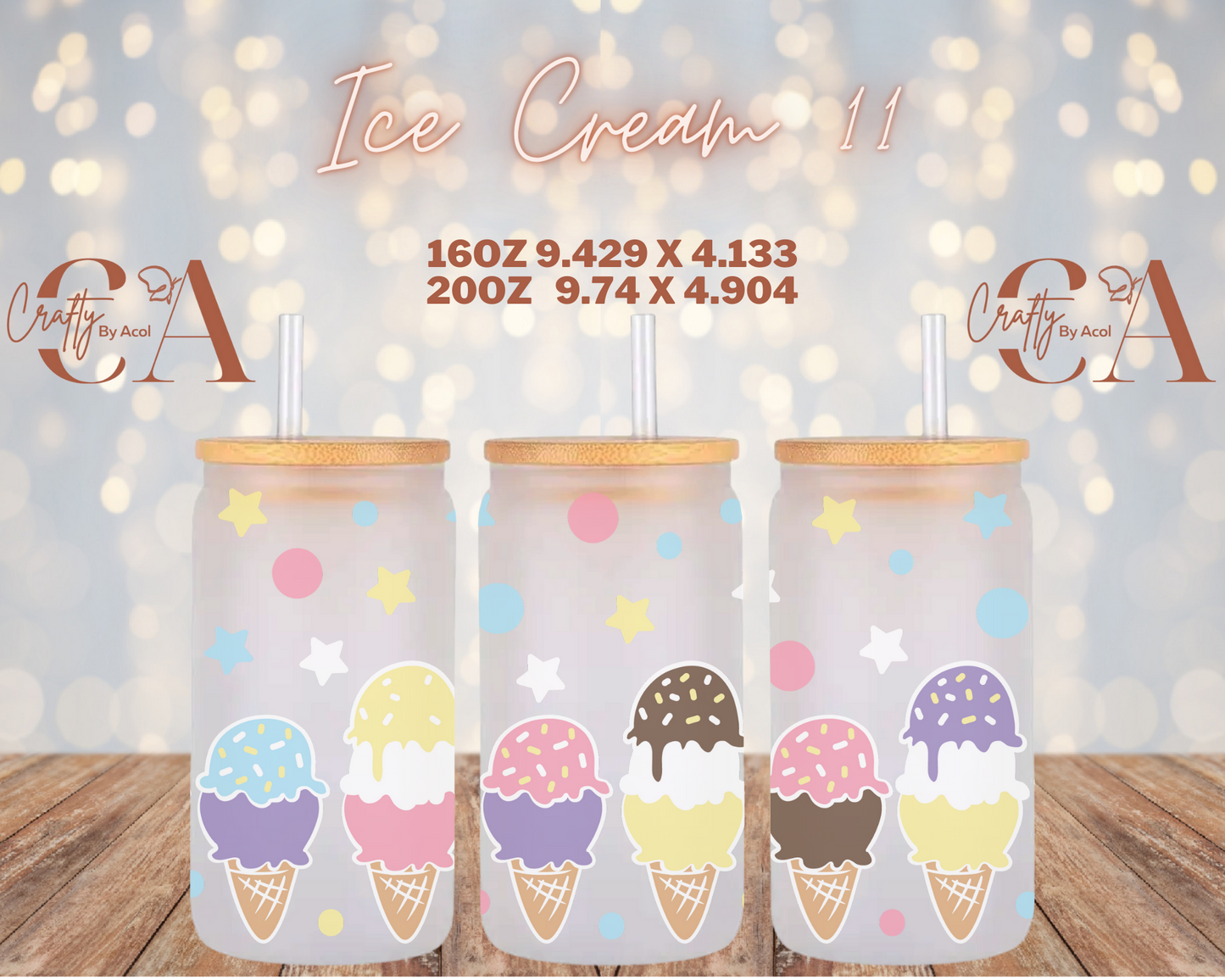 Ice Cream 11 Vinyl Can Wrap