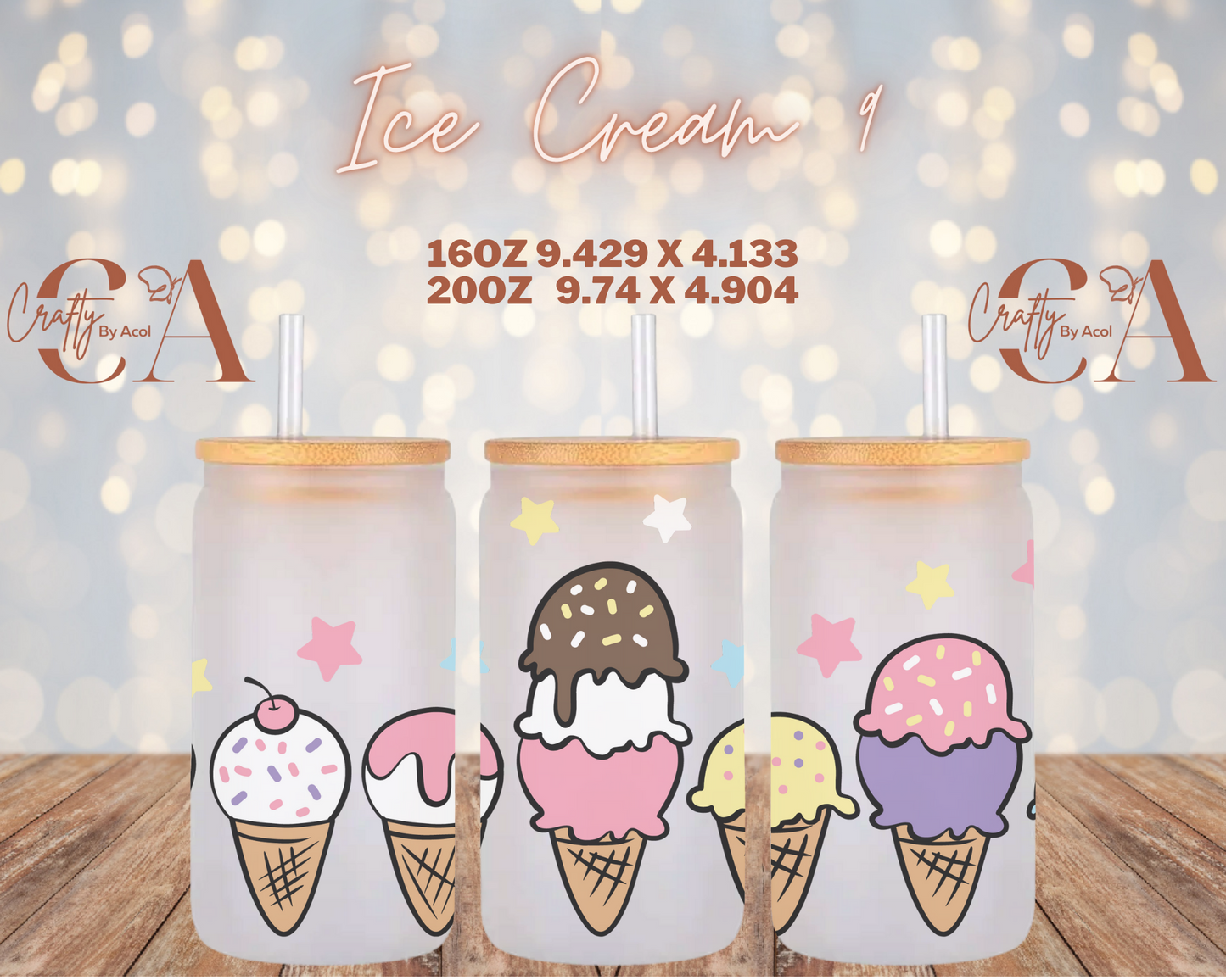 Ice Cream 9 Vinyl Can Wrap