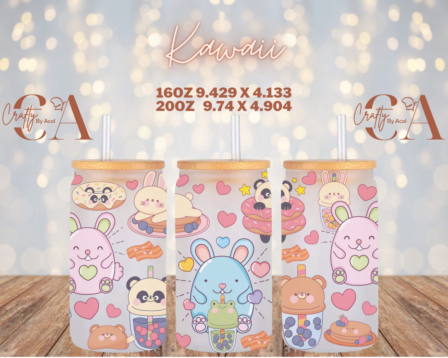 Kawaii  Vinyl Can Wrap