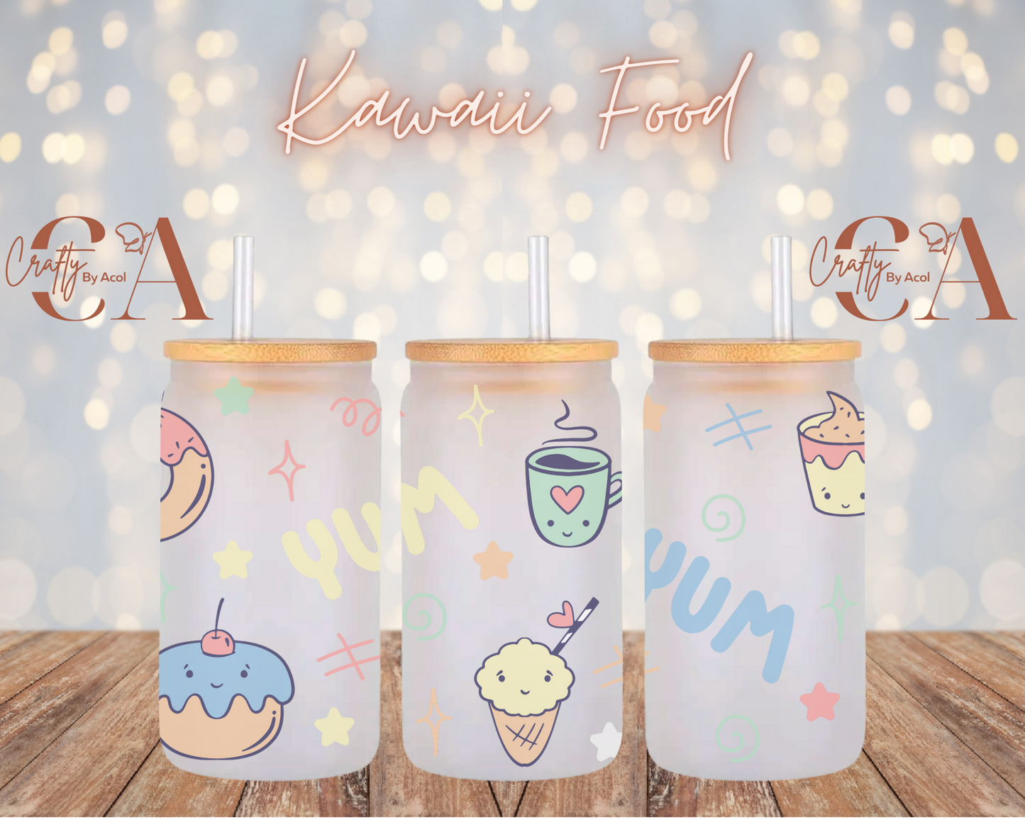 Kawaii Food Vinyl Can Wrap