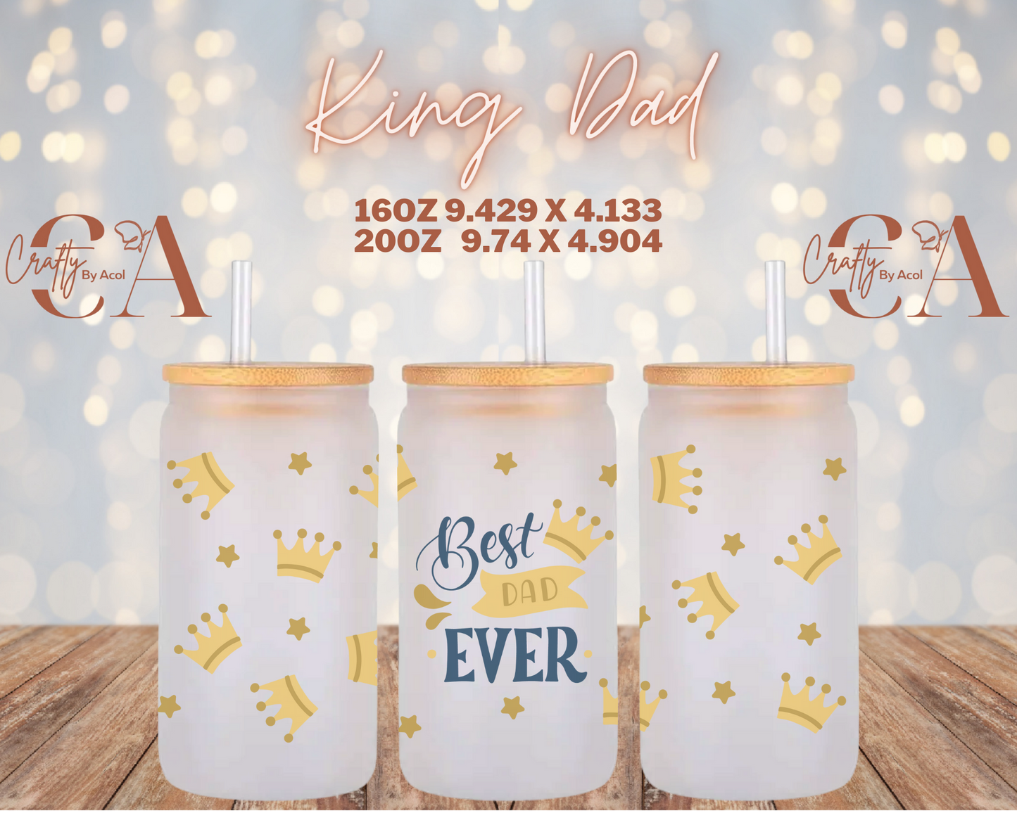 King Dad Vinyl Can Wrap