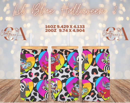 Lil Blue Halloween 2 Vinyl Can Wrap