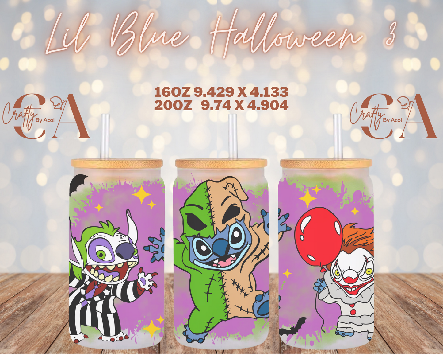 Lil Blue Halloween 3  Vinyl Can Wrap