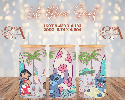 Lil Blue Surf  Vinyl Can Wrap