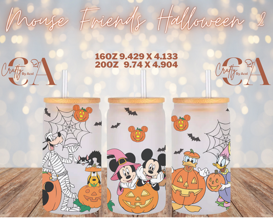 Mouse Friend Halloween 2 Vinyl Can Wrap