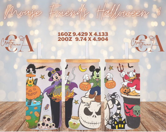 Mouse Friend Halloween 3 Vinyl Can Wrap