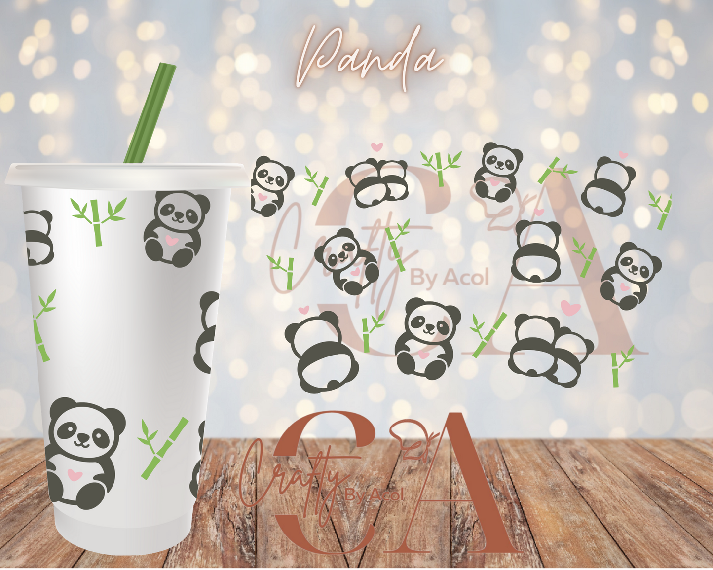 Panda Vinyl Can Wrap