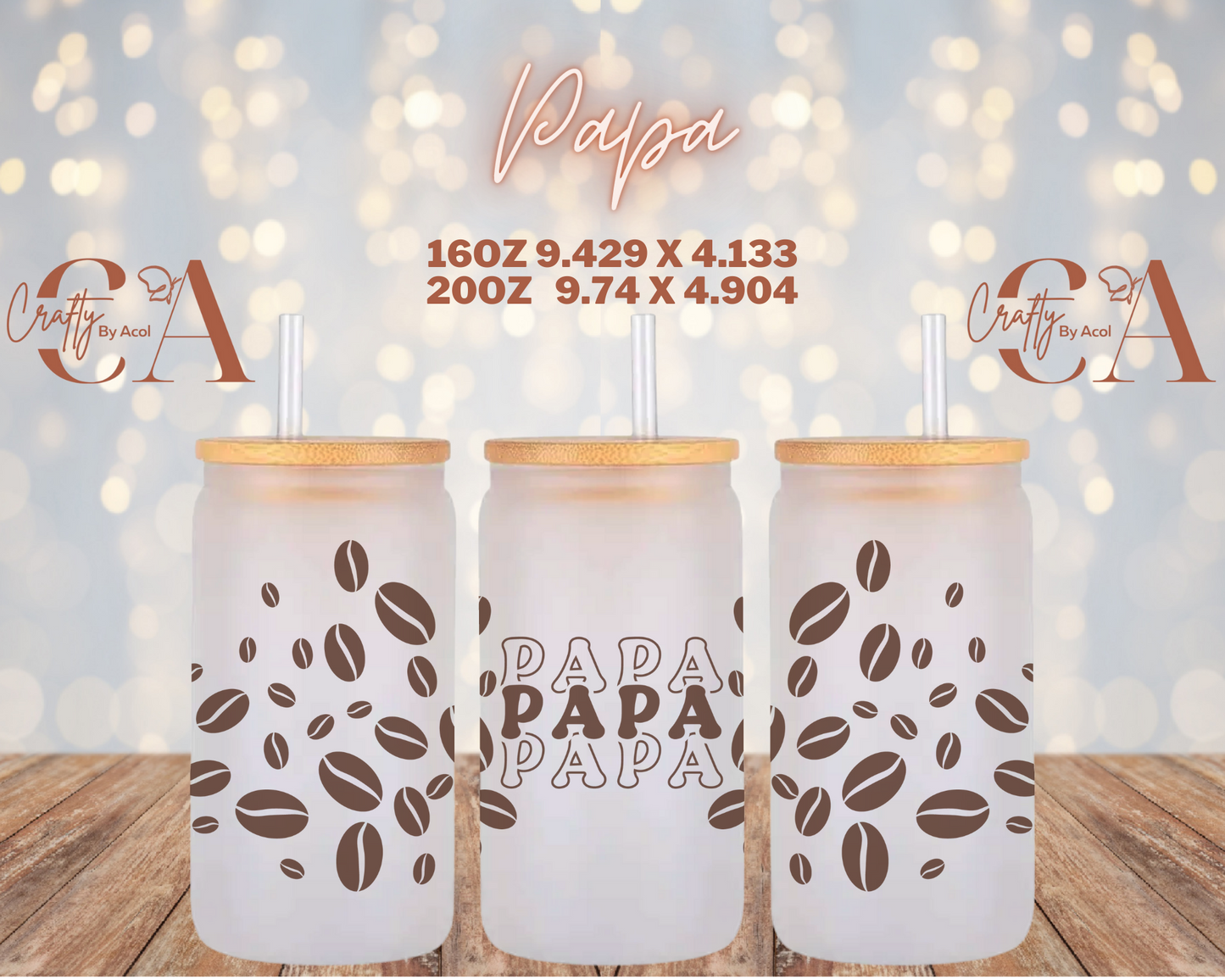 Papa Vinyl Can Wrap