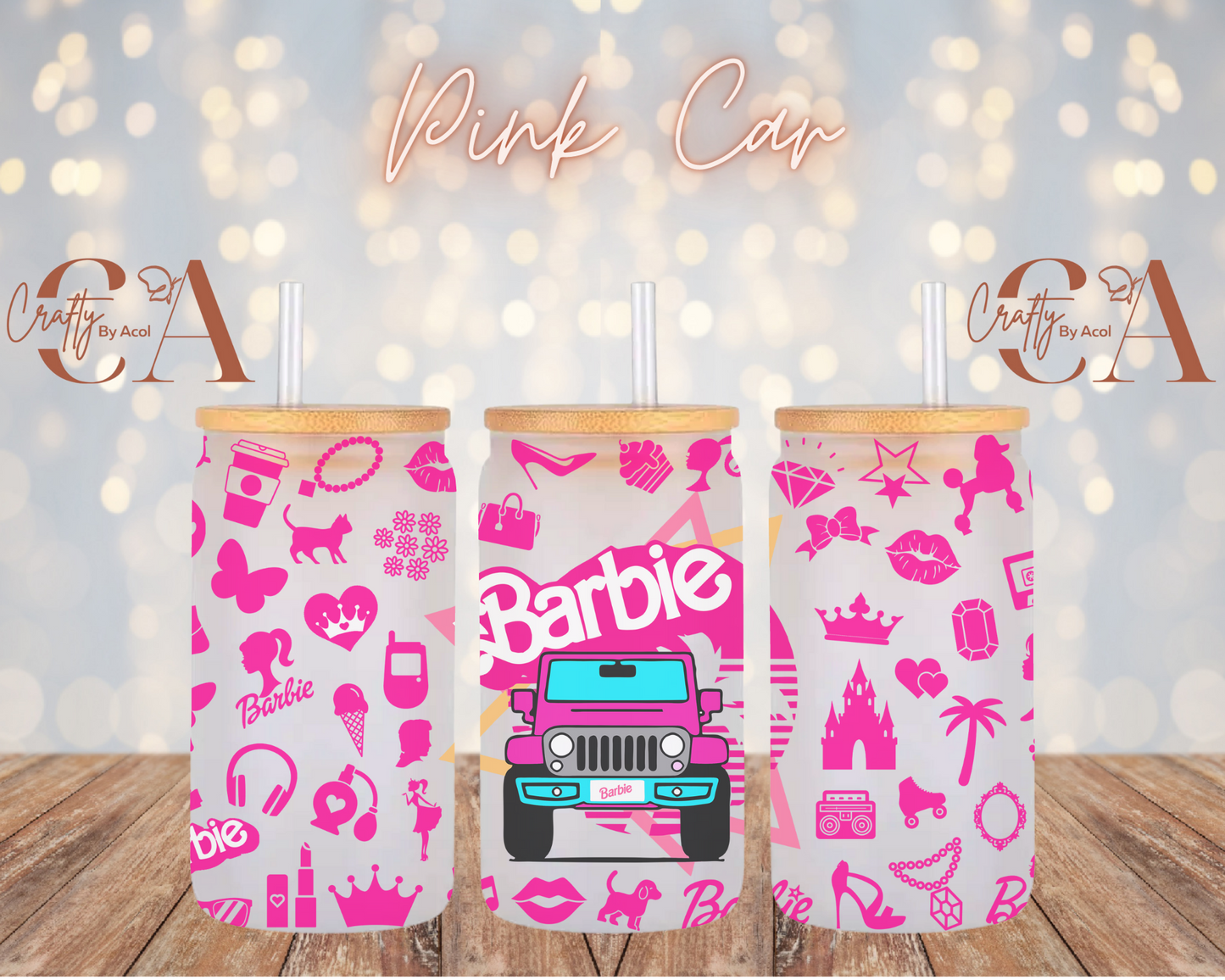 Pink Car Vinyl Can Wrap