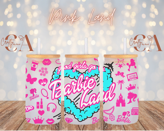 Pink Land Vinyl Can Wrap