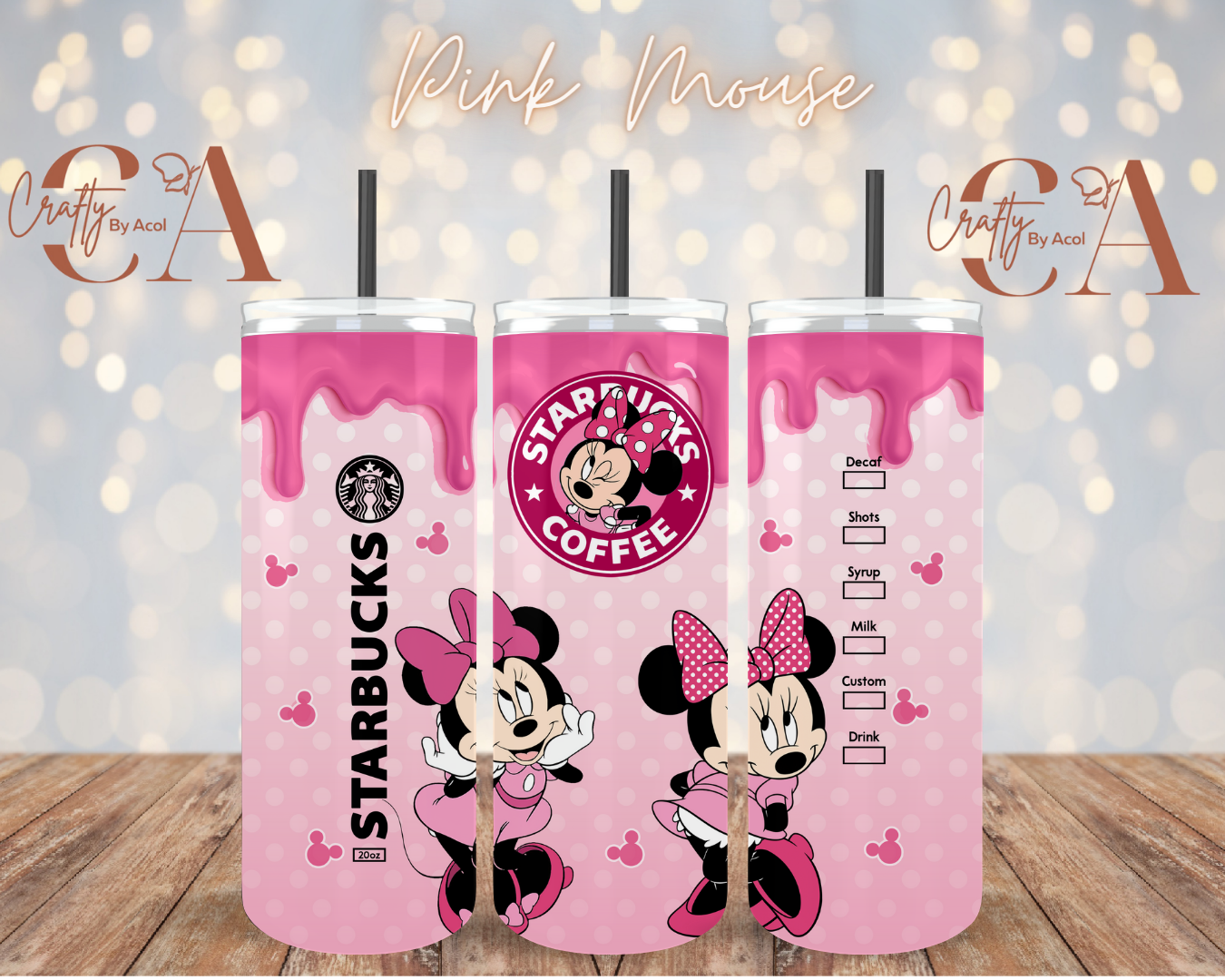 Pink Mouse   Vinyl Can Wrap