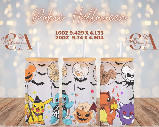 Pokie Halloween Vinyl Can Wrap