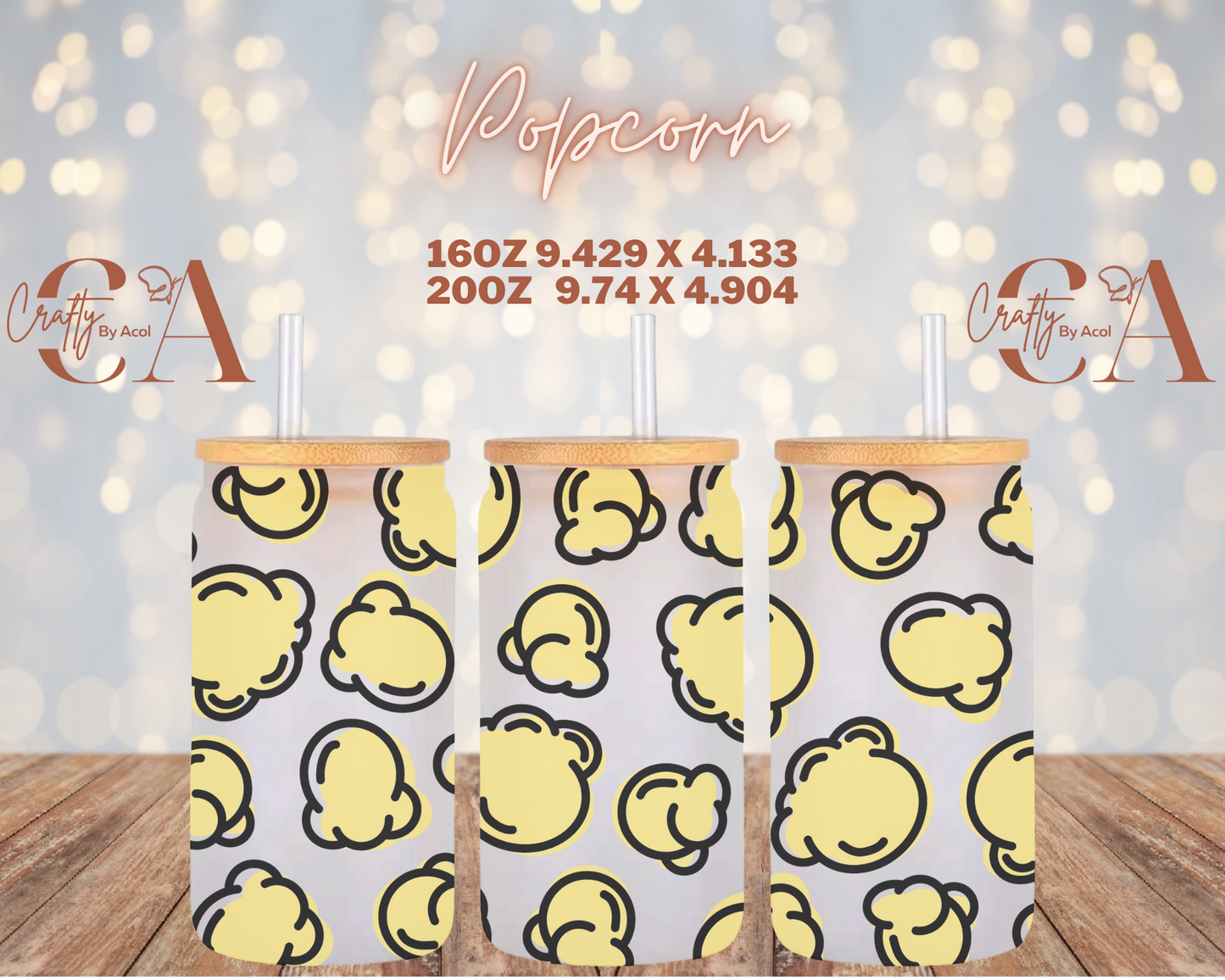 Popcorn Vinyl Can Wrap