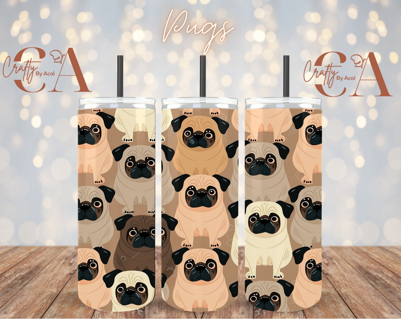 Pugs Vinyl Can Wrap