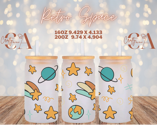 Retro Space Vinyl Can Wrap