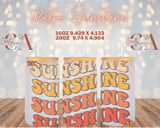 Retro Sunshine Vinyl Can Wrap