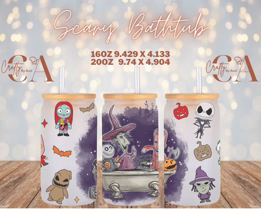 Scary Bathtub Vinyl Can Wrap