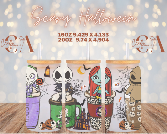 Scary Halloween Vinyl Can Wrap