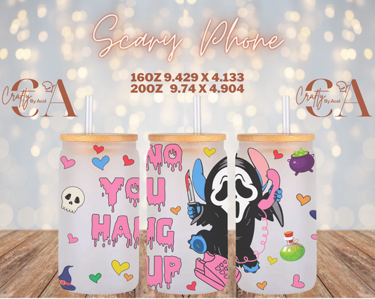 Scary Phone Vinyl Can Wrap
