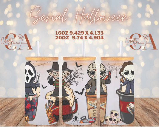 Serial Halloween Vinyl Can Wrap